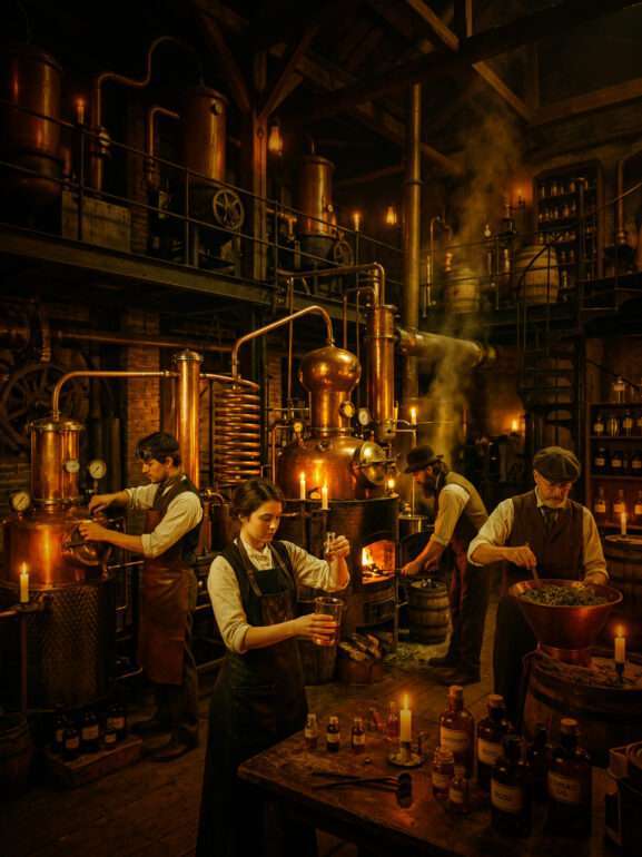 A destilation factory for scent creation.